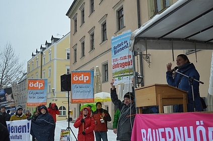 Agnes Becker rechnete in ihrer Rede mit der verfehlten CSU-Agrarpolitik ab.