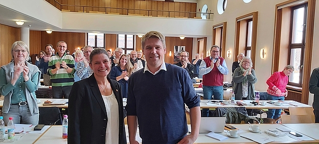 Agnes Becker (ÖDP) und Tobias Ruff (ÖDP)