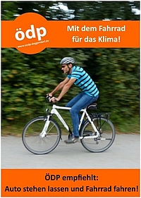 Mit dem Fahrrad für das Klima ödp empfiehlt Fahrradfahren für das Klima