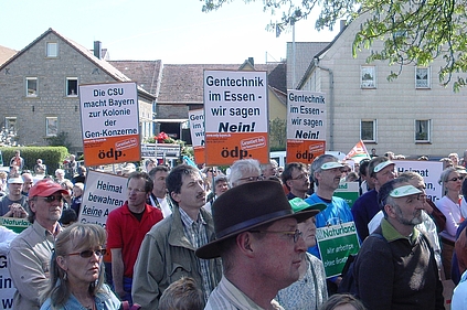 Demo gegen Agrar Gentechnik