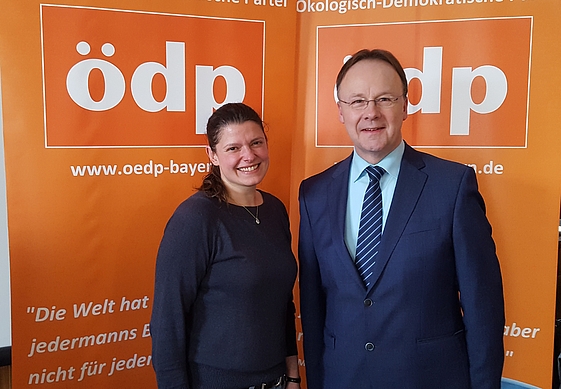 Agnes Becker und Urban Mangold (ÖDP)